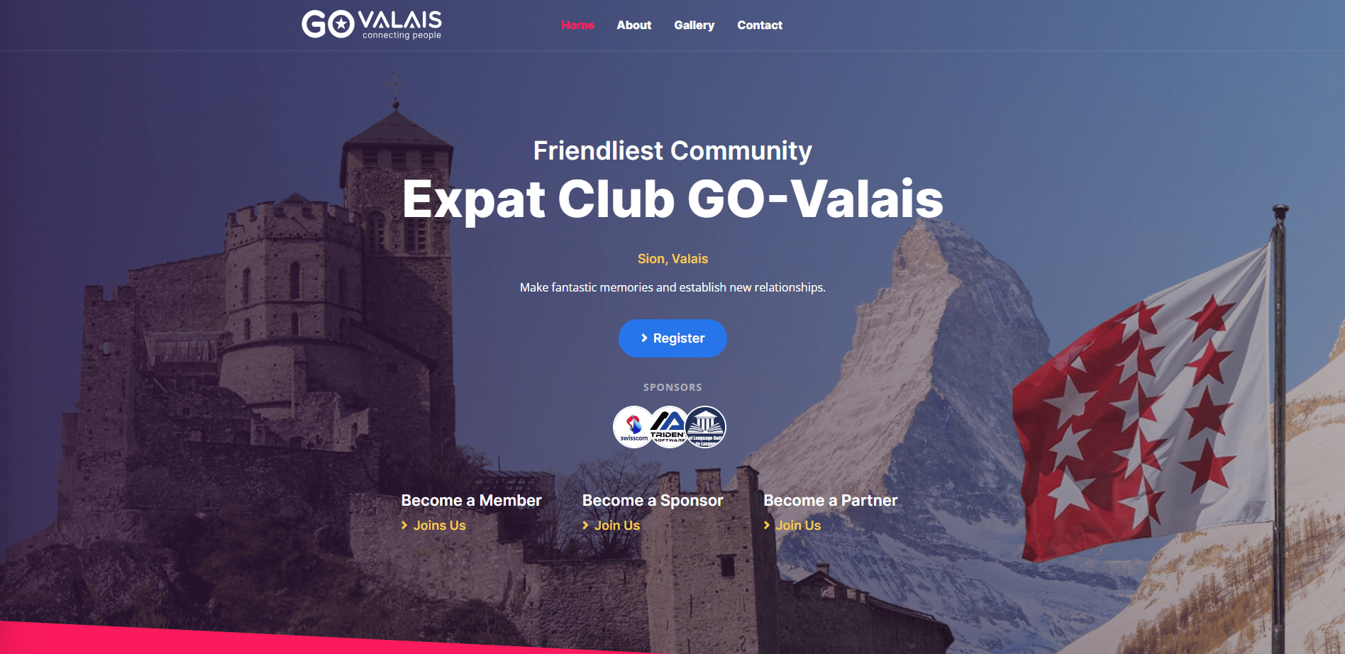 GO-Valais Expat club website